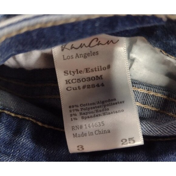 Kancan Jeans Cassandra Mid Rise Super Skinny Jeans Distressed Womens 25 - Picture 11 of 12